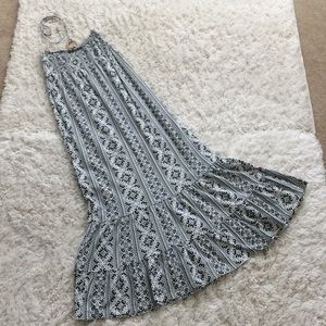 Energie maxi mermaid black and white dress